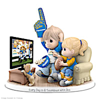 Los Angeles Chargers Porcelain Figurine With Fans, TV & Pup