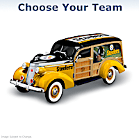 Cruising To Victory NFL Woody Wagon Sculpture