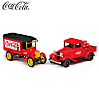 COCA-COLA Ford Model TT & Model A Pickup Diecast Truck Set