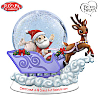 Precious Moments Rudolph The Red-Nosed Reindeer Snowglobe