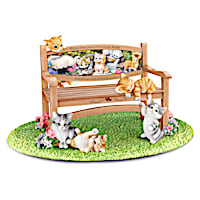 Jürgen Scholz "Paw Prints On Your Heart" Cat Figurine