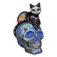"Purr-cious Loving Spirit" Sugar Skull Cat Figurine