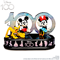 Disney100 Mickey Mouse, Minnie Mouse And Pluto Sculpture