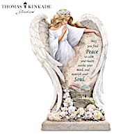 Guardians Of Peace Angel Sculpture With Thomas Kinkade Art
