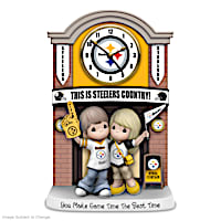 Pittsburgh Steelers Porcelain Clock With Quartz Movement