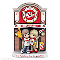 Kansas City Chiefs Porcelain Clock With Quartz Movement