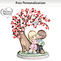 Precious Moments Romantic Figurine With "Carved" Initials