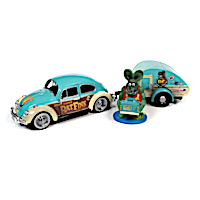 Rat Fink 1966 VW Beetle Diecast Car With Tear Drop Trailer