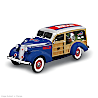 Buffalo Bills 1937 Woody Wagon Sculpture