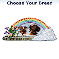 Rainbow Bridge Dog Remembrance Sculpture: Choose Your Breed
