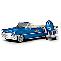 1956 Cadillac Eldorado Diecast Car And Blue M&M'S Figurine
