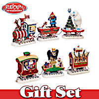 Rudolph The Red-Nosed Reindeer 6-Piece Train Figurine Set