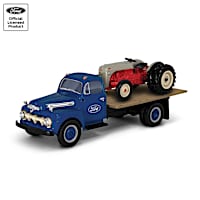1951 Ford F6 And 8N Truck And Tractor Sculpture Set