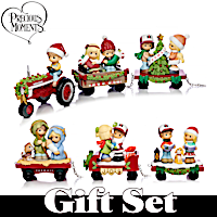 Precious Moments Farmall Christmas Hayride Figurine Set