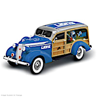 Cruising To Victory Detroit Lions Woody Wagon Sculpture