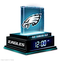 Philadelphia Eagles Illuminated Clock Plays NFL On Fox Theme