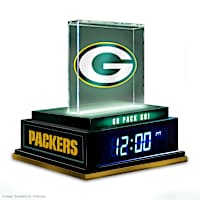 Green Bay Packers Illuminated Clock Sculpture