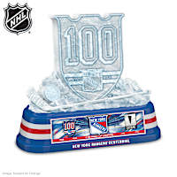 Illuminated New York Rangers® Centennial NHL® Ice Carving-Inspired