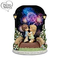 Precious Moments Animated Light-Up Fireworks Couple Figurine