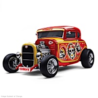 Crimson Skull Cruiser Sculpture