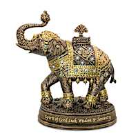 The Spirit Of Good Fortune Bronzed Elephant Figurine
