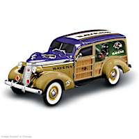 Cruising To Victory Baltimore Ravens Woody Wagon Sculpture