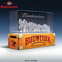 Budweiser 150th Anniversary Light-Up Laser-Etched Sculpture