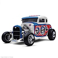 Chicago Cubs Sugar Skull Art Ford Model A Sculpture