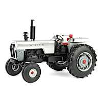 White 2-150 Silver Stripe Diecast Tractor