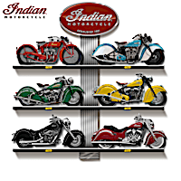 Indian Motorcycle Sculpture Collection With Custom Display