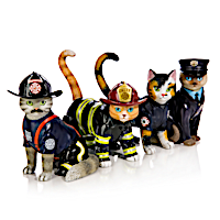 "Furr-ever Firefighter" Cat Figurine Collection