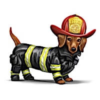 "Furr-ever Firefighter" Dachshund Figurine Collection