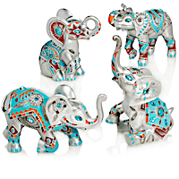 "Jewels Of The Sedona" Elephant Figurine Collection