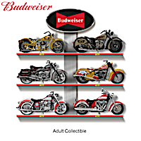 Budweiser Motorcycle Sculpture Collection With Display