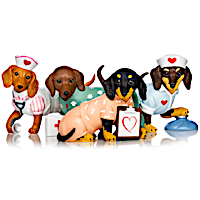 "Tender Paw-ing Care" Dachshund Figurine Collection
