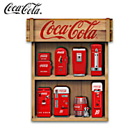 Mini COKE Vending Machine Sculptures With Display Case