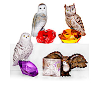 Nene Thomas Rare Gem-Inspired Owl Figurine Collection