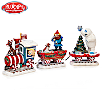 Rudolph The Red-Nosed Reindeer Train Figurine Collection