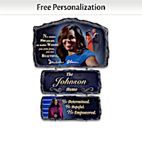 Michelle Obama Welcome Sign Personalized With Family Name