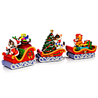 Cat-Themed Sleigh Train Figurine Collection By Kayomi Harai