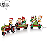 Precious Moments "Merry Christmas" Farmall Hayride Figurines