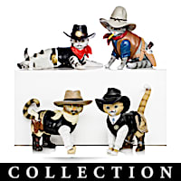 Spurs 'N Fur Kitty Cowboys Figurine Collection