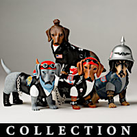 Live Fur-ee And Ride Hard Dachshund Figurine Collection