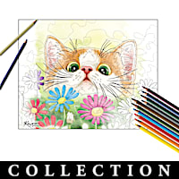 Kayomi Harai Playful Kittens Coloring Kit Collection
