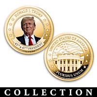 Donald Trump 45th And 47th President 24K Gold-Plated Proofs