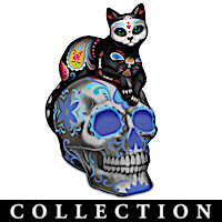 A Fur-ever Love Sugar Skull Cat Figurine Collection