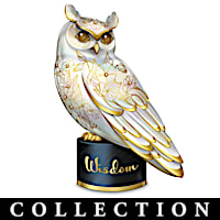 Golden Eyes Of Wisdom Owl Figurine Collection