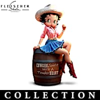 Betty Boop Country Girl Figurines With Glittery Accents