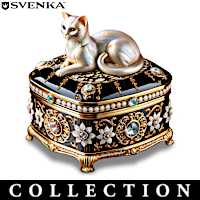 ヴィンテージ Goebel 【Kitty de luxe】シャム猫小物入れ Amazon.com: Hand-Painted Earthenware Pretty Kitty Hinged Jar by 置物