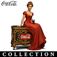 COCA-COLA Girl Ornate Keepsake Boxes With Shelf-Sitter Lids